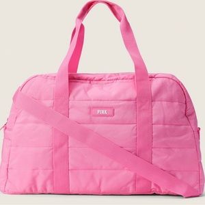 Victoria’s Secret Quilted Zip Duffle Bag